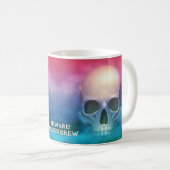 Vorsicht! Giftbrauen. Skull-Kunstwerke Kaffeetasse (VorderseiteRechts)