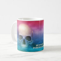 Vorsicht! Giftbrauen. Skull-Kunstwerke