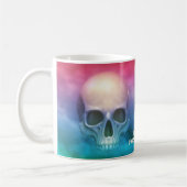Vorsicht! Giftbrauen. Skull-Kunstwerke Kaffeetasse (Links)