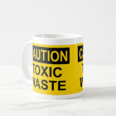 Vorsicht-giftiger Abfallstoff Kaffeetasse (Vorderseite Links)