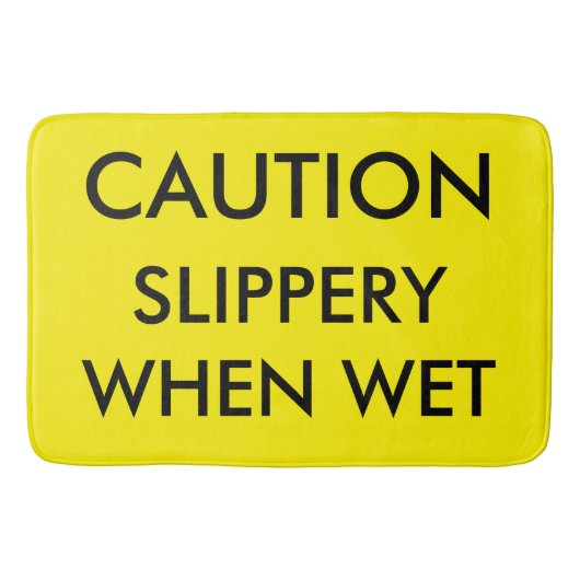 Vorsicht. Glatt, wenn naß Badematte (Vorderseite)