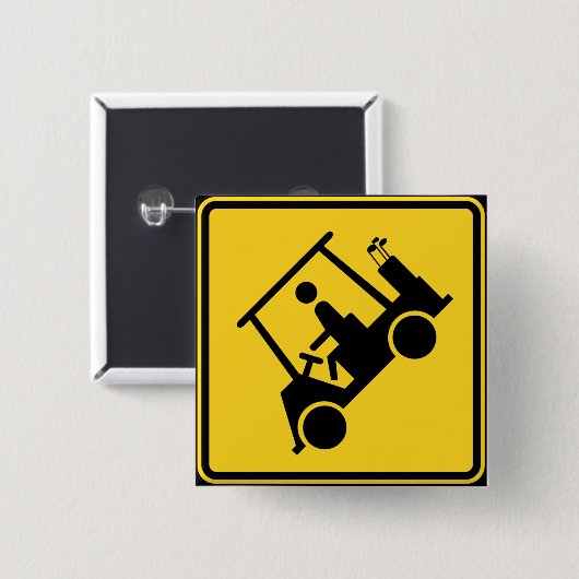 Vorsicht Golf Cart Schild Button (Vorne & Hinten)