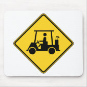 Vorsicht Golf Cart Schild Mousepad (Vorne)
