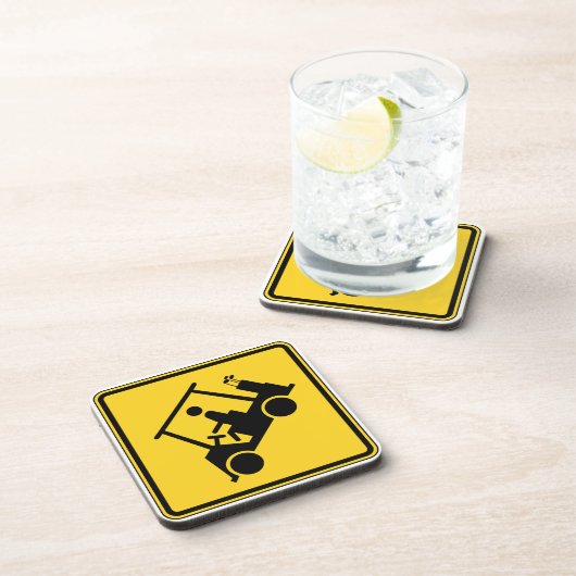 Vorsicht Golf Cart Schild Untersetzer (Rechte Seite)
