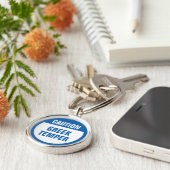 Vorsicht griechischer Temper Schlüsselanhänger (Seite)