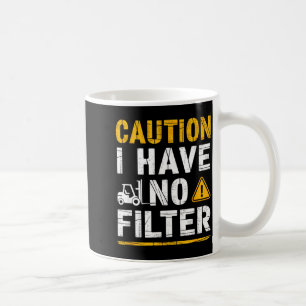 Vorsicht habe Filter lustig sarkastisch wütend Män Kaffeetasse