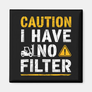 Vorsicht habe Filter lustig sarkastisch wütend Män Magnet