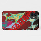 Vorsicht - Haigefahr Case-Mate iPhone Hülle (Rückseite (Horizontal))
