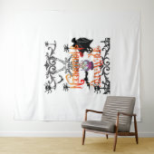 Vorsicht Halloween Wandteppich (Beispiel (Horizontal))