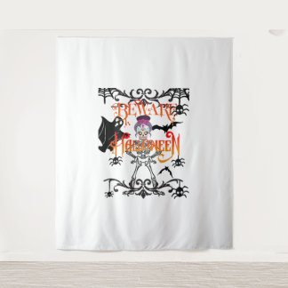 Vorsicht Halloween Wandteppich
