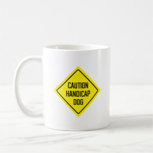 Vorsicht Handicap Hund Yard Schild   Klassische Ta Kaffeetasse