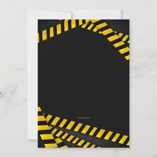 Vorsicht Harthut Einladung (Rückseite)