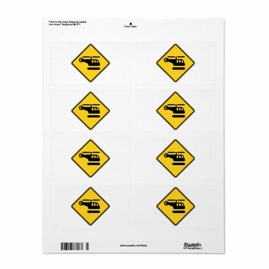 Vorsicht Helicopter-Zeichen (Vorne)