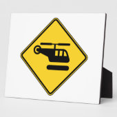 Vorsicht Helicopter-Zeichen Fotoplatte (Seite)