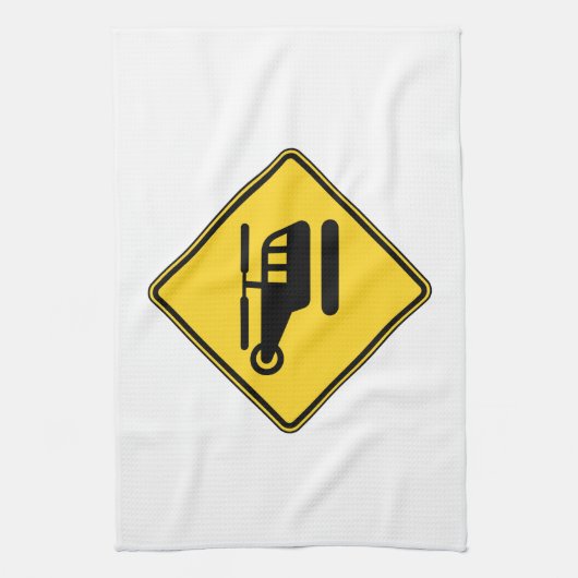 Vorsicht Helicopter-Zeichen Handtuch (Vertikal)