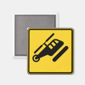 Vorsicht Helicopter-Zeichen Magnet (Vorderseite/Rückseite)