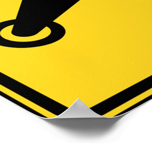 Vorsicht Helicopter-Zeichen Poster (Ecke)