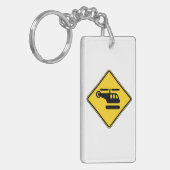 Vorsicht Helicopter-Zeichen Schlüsselanhänger (Vorderseite links)