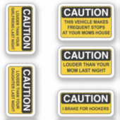 Vorsicht Helmet Stiker Packs Aufkleber (Vorderseite)