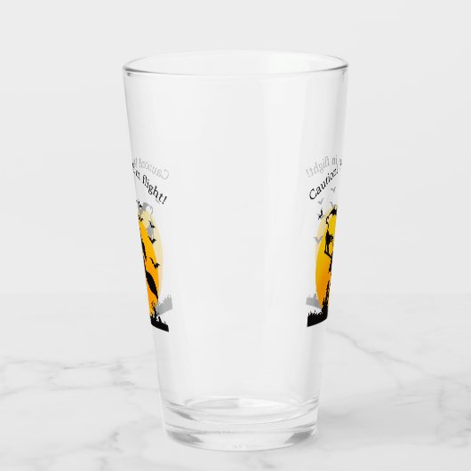 Vorsicht! Hexe im Flug Glas (Links)