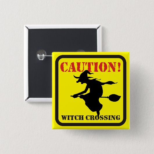 Vorsicht! Hexe-Überfahrt Button (Vorne & Hinten)