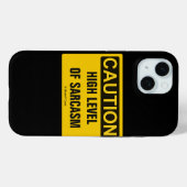 Vorsicht: Hochgradig von Sarcasm - ein MisterP-Fal Case-Mate iPhone Hülle (Rückseite (Horizontal))