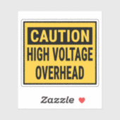 Vorsicht Hochspannungsüberhang Aufkleber (Blatt)