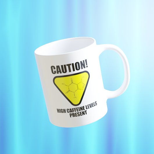 Vorsicht! Hohe Koffeinwerte Kaffeetasse