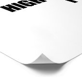 Vorsicht! Hohe Koffeinwerte Poster (Ecke)