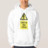 Vorsicht hohe Spannung Hoodie (Vorderseite)