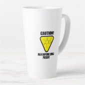 Vorsicht! Hoher Koffeingehalt Milchtasse (Rechte Ecke)