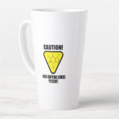 Vorsicht! Hoher Koffeingehalt Milchtasse (Linke Ecke)