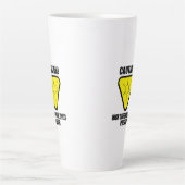 Vorsicht! Hoher Koffeingehalt Milchtasse (Vorderseite)