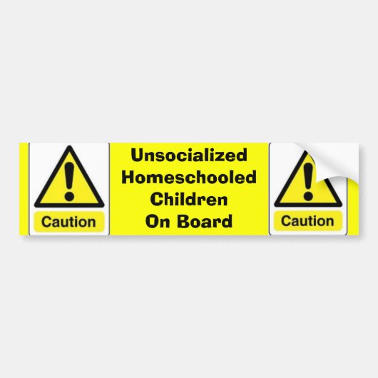 Vorsicht Homeschooled Kinder Autoaufkleber (Vorne)