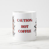 Vorsicht Hot Coffee Funny Volcano Lava Tasse (Vorderseite)