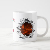 Vorsicht Hot Coffee Funny Volcano Lava Tasse (Rechts)