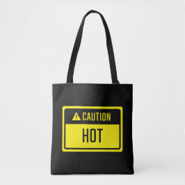 Vorsicht Hot Sign Tasche