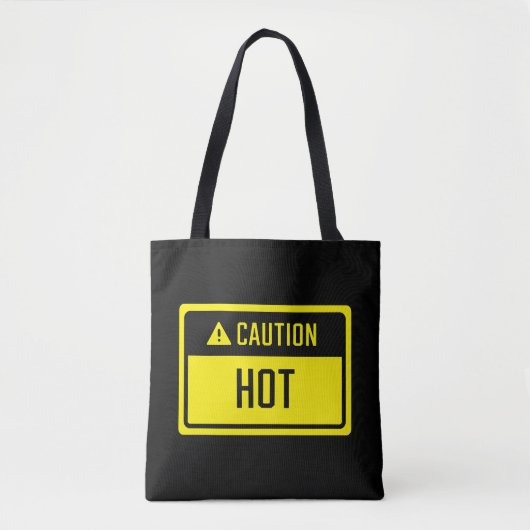 Vorsicht Hot Sign Tasche (Vorderseite)