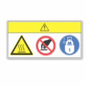 Vorsicht/Hot Surface Label BM55 (Vorderseite)