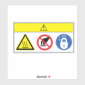 Vorsicht/Hot Surface Label BM55 (Blatt)