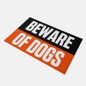 VORSICHT HUNDE FUßMATTE (Schrägansicht)