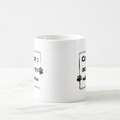 Vorsicht: Hunde-Liebhaber mit Kaffeetasse (Mittel)