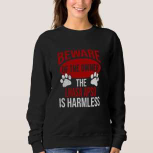 Vorsicht - Hunde Vater Hund Mama Lhasa Apso Hundeb Sweatshirt