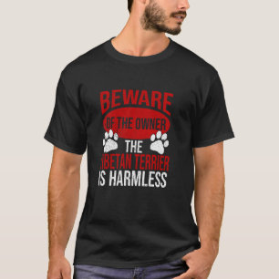 Vorsicht - Hunde Vater Hunde Mama Tibeter Terrier  T-Shirt