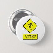 Vorsicht Hurdles Ahead Schild Track und Field Button (Vorne & Hinten)