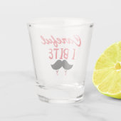 Vorsicht, ich beiße - Vampire und Mustache Schnapsglas (Rückseite)