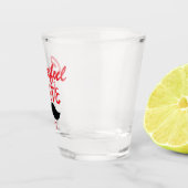 Vorsicht, ich beiße - Vampire und Mustache Schnapsglas (Rechts)
