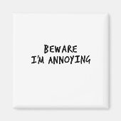 Vorsicht, ich bin verrückt #1 (schwarz) magnet (Vorne)