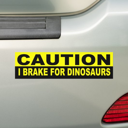 VORSICHT, ICH BRAKE DINOSAUREN AUTOAUFKLEBER (Auf Auto)