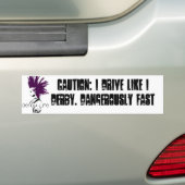 Vorsicht: Ich fahre wie I Derby. Gefährlich Autoaufkleber (Auf Auto)